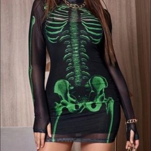 Costume: Sheer Skeleton dress/top